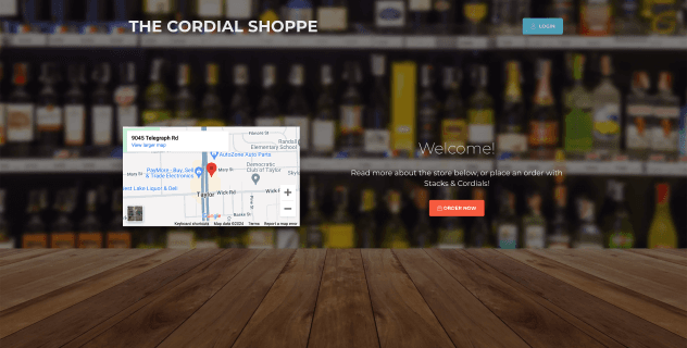 The Cordial Shoppe project screenshot